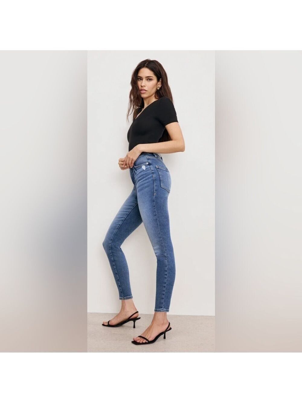 Good American Good Waist Crop Jeans Size 00